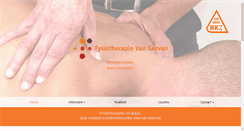 Desktop Screenshot of fysiotherapievangerven.nl
